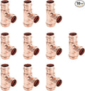 Copper Press Fittings 3/4 inch Tee PxPxP 10 Pack | LF Press Equal Tee by CherboHome