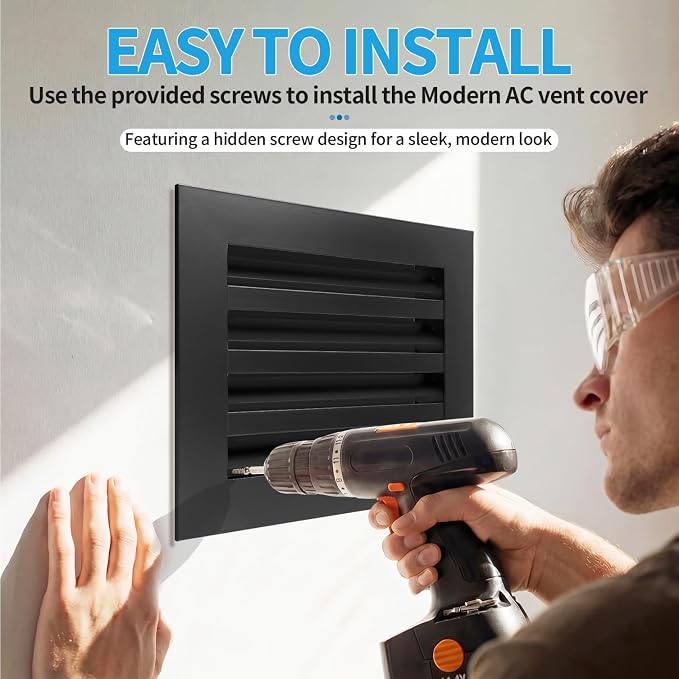 10x8 Modern AC Vent Cover, Decorative Air Vent Register Grille - Image 4