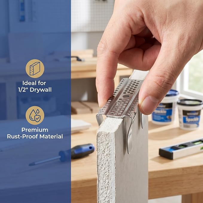 Drywall Repair Clips for 1/2 & 5/8 Inch Panels, Stainless Steel Drywall Clips - Image 6