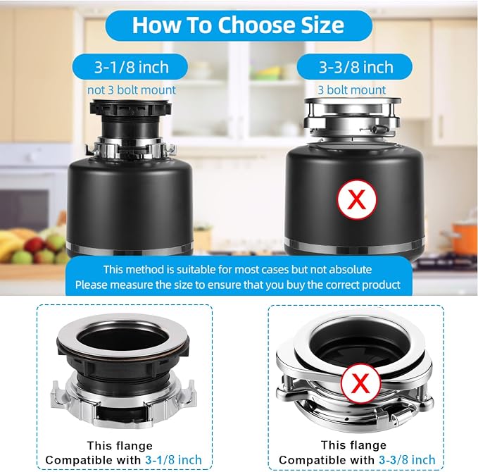 RQYEKDO 3 1/8" Garbage Disposal Splash Guard Rubber Sink Baffle Collar - Image 2