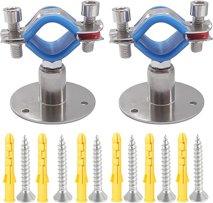 2PCS wall Mount Ceiling Mount Pipe 304 Stainless Steel Pipe Supports Pipe by RITUIPIOPIPESTRAP