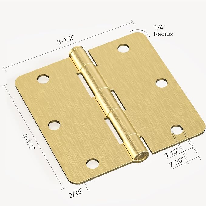 Door Hinges Satin Brass - Image 5