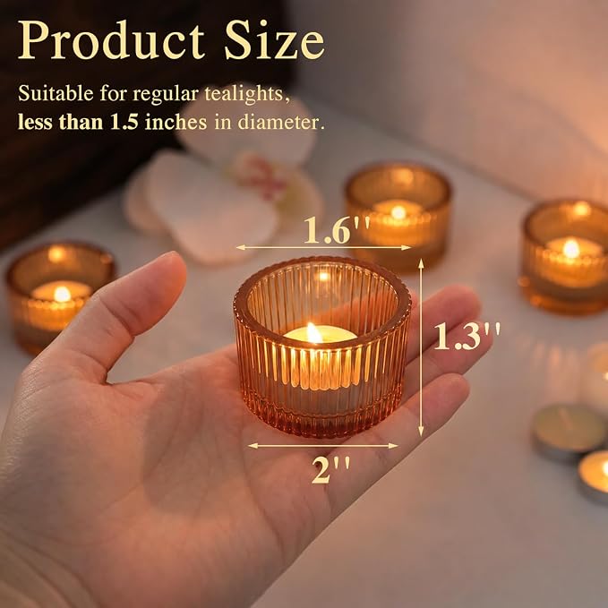 HAVITI 72 Pack Tealight Gold Candle Holders, Votive Tea Light Candle Holder - Image 2