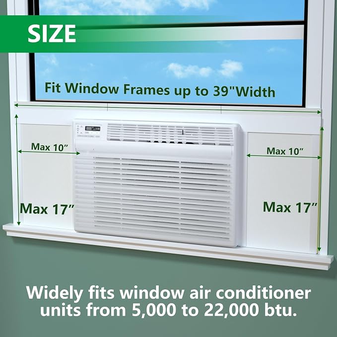 Full Surround Window AC Insulated Foam Panels, AC Window Seal w/4 Pressure - Image 3
