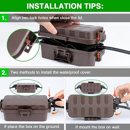 2 Pack IP55 Small Outdoor Electrical Box Waterproof - Image 8