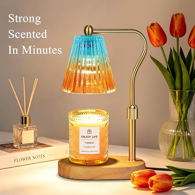 Blue Red Candle Warmer Lamp - Image 2