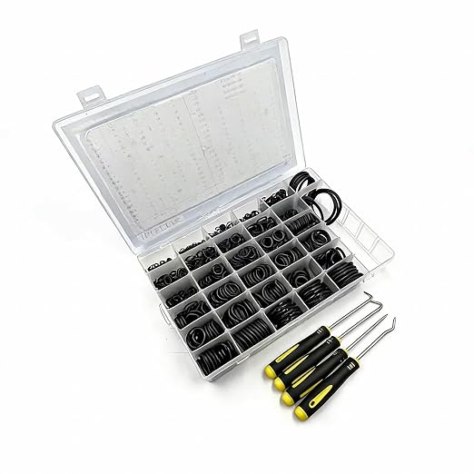32 Size 1540 Pcs Universal Metric Nitrile Rubber O Ring Assortment Kit & 4 Tools - Image 4