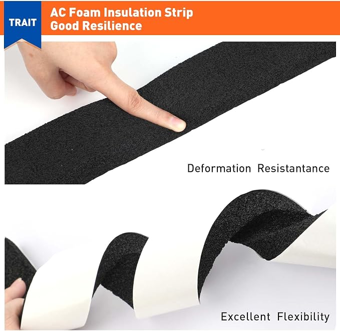MAGZO Foam Weather Stripping Door Seal 2 Inch W x 1 Inch T x 6.5 FT | Foam Tape - Image 4