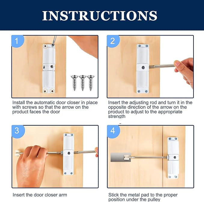 Automatic Door Closer, 30 kg Zinc Alloy Safety Spring Door Closer - Image 4