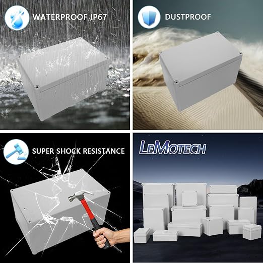 IP67 Waterproof Junction Box ABS Plastic Project Box Dustproof Electrical Box - Image 8