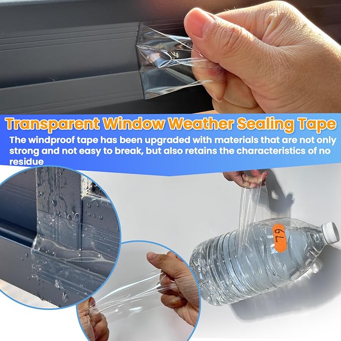 Window Weather Sealing Tape 2 in x 33 FT Window AC Insulation Sealing Tape | No - Image 5