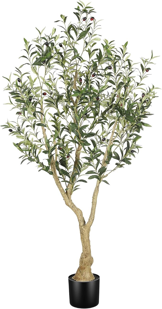 Olive Tree 5ft with Large Olive Branches and Lifelike Fruits | Olive Trees by Home