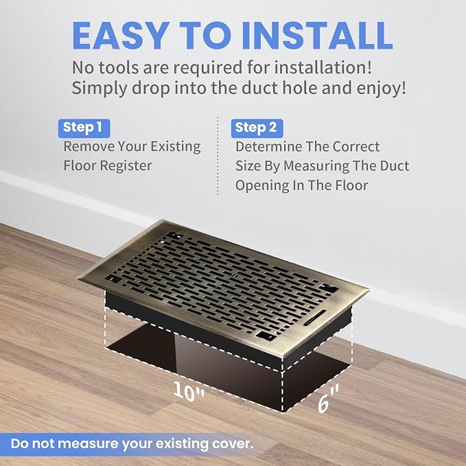 Howeall 6x10 Inches Heavy Duty Walkable Floor Register - Image 6