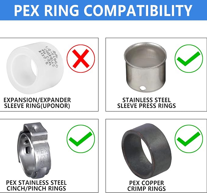 EFIELD 30PCs 1/2" Pex Brass Fittings - Image 9