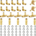 62 Pack Foskan 1/2 Inch PEX Barb Crimp Fittings Set | Includes 10pcs Elbows by Unknown