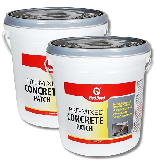 Red Devil 0641 Pre-Mixed Concrete Patch, 1 Gallon, Made in USA by RedDevil