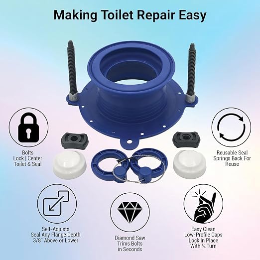 One N Done Toilet Flange Repair Kit – Complete Toilet Wax Ring Replacement Kit - Image 5