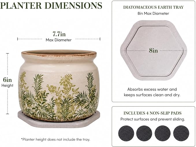 Cottage Ceramic Flower Pots - Image 3