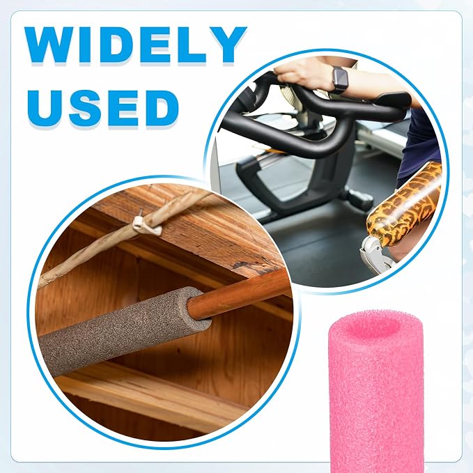 PATIKIL Pipe Insulation Foam Tube Foam Pipe Tubing Covers Rose Red 2Pcs | - Image 5