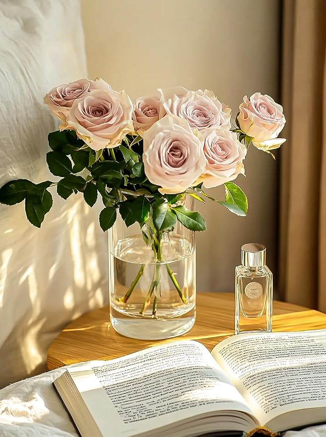 UPBUD 6 Inch Glass Cylinder Vases - Image 4