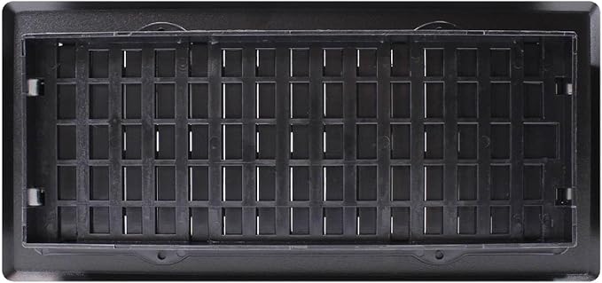 Decor Grates Oriental Floor Register, 4x10 Inches, Textured Black - Image 7