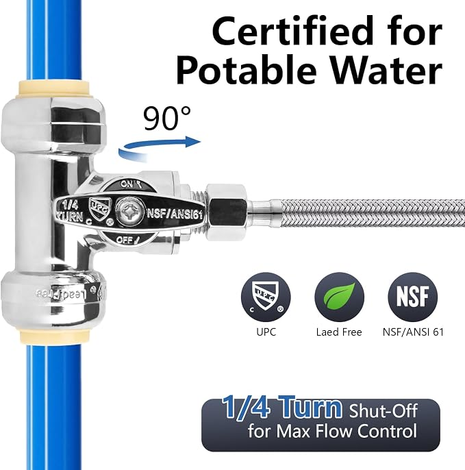 WiseWater 1/2" Push Fit Tee Valve - Image 3