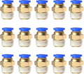 15Pcs 6mm Tube OD x 1/4 NPT Male Push to Connect Fittings by ROZESAZZ