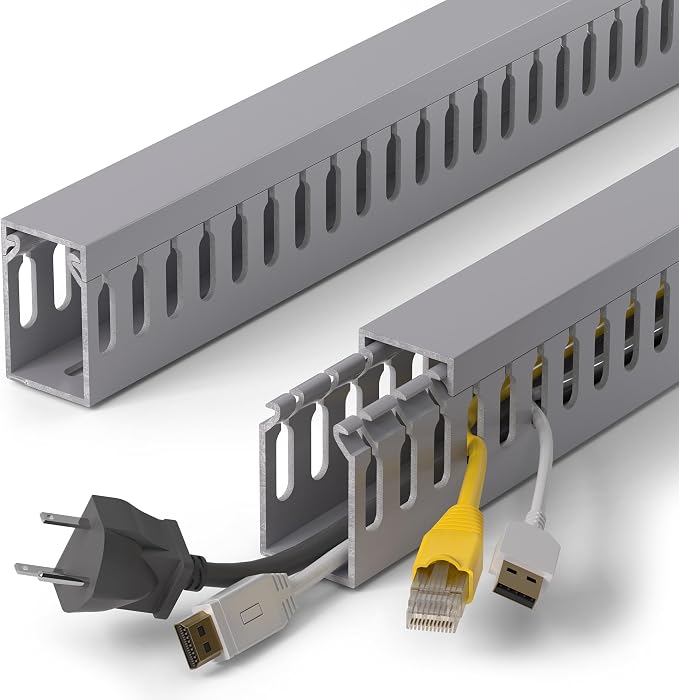 1.6" H x 1" W Cable Raceway, 132in Under Desk Wire Management Channel, 16.5in by ZhiYo