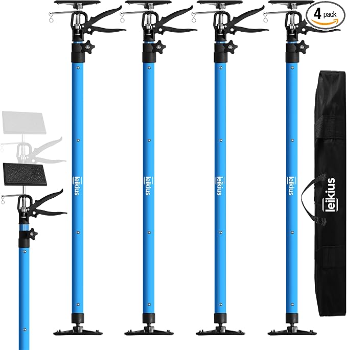 4PK Dust Barrier Poles, Steel Cabinet Jacks by Leikius