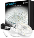 White LED Strip Lights, 25ft Dimmable 6500K Daylight, by Phopollo