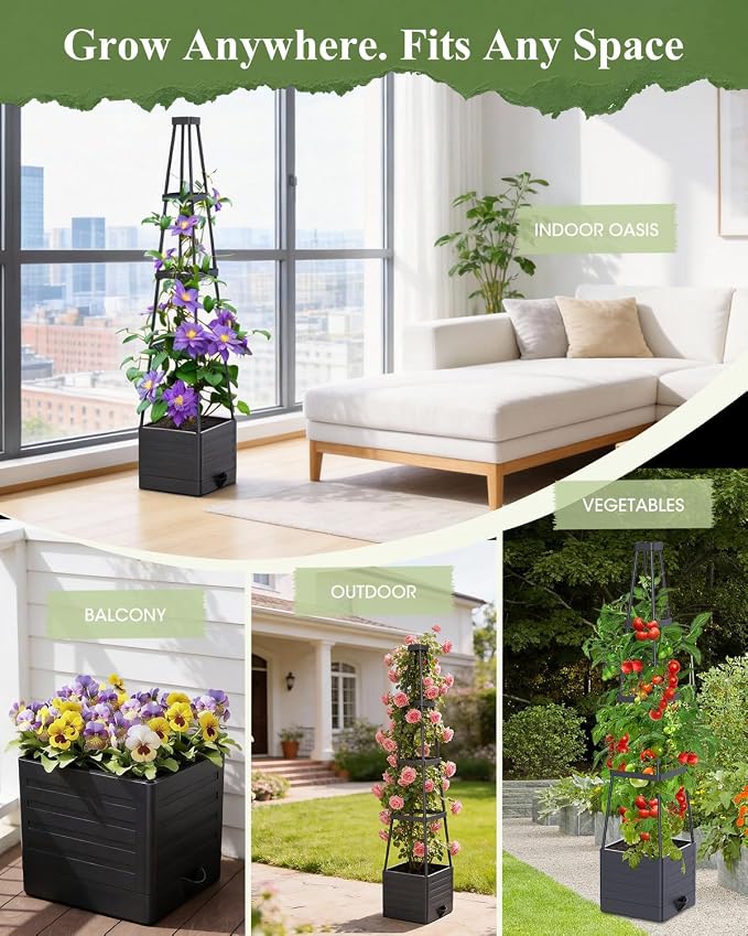 2-Pack Tomato Planter with Trellis, Tomato Cages - Image 7