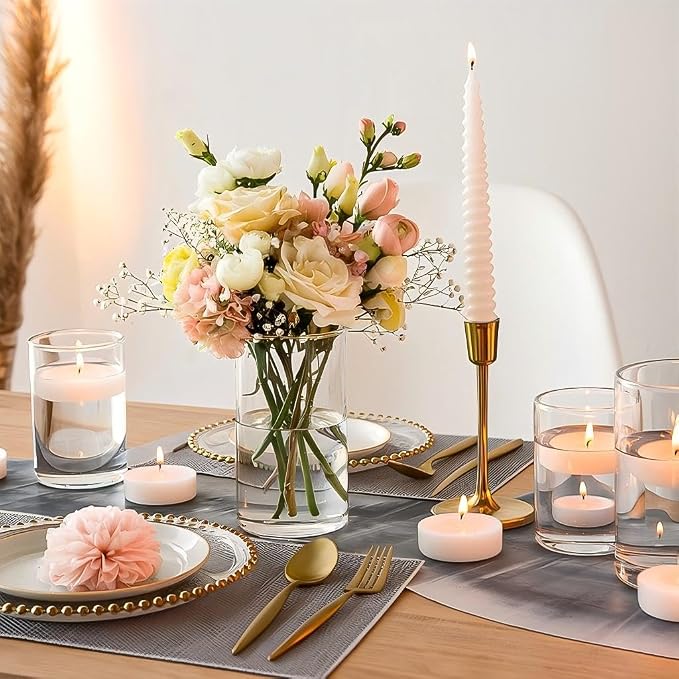 12pcs 6 Inch Clear Glass Cylinder Vases - Image 3