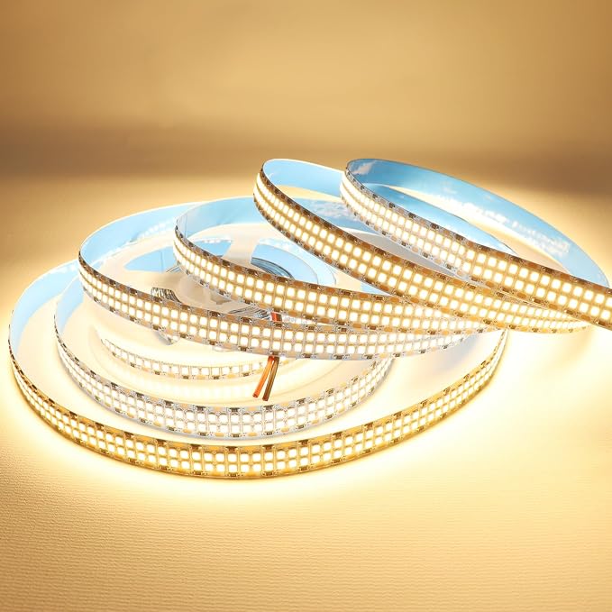 Warm White LED Strip Lights 3000K Double Row DC12V 16.4ft 2400LEDs | 2835 SMD by LEDENET