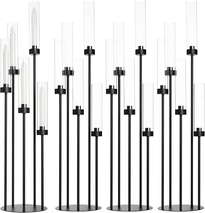 39.8''Matte Black Candle Holder by WeddingPartyDecoration
