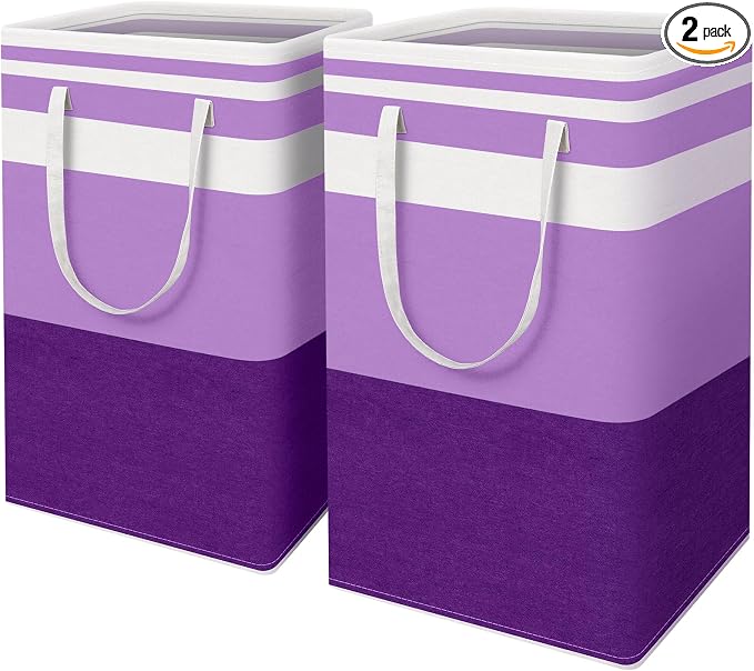 HomeHacks 2 Pack Laundry Baskets, Laundry Hampers Bags | Waterproof, by HomeHacks
