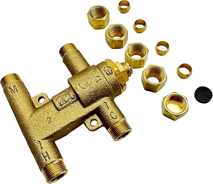 H.C. BT-T40LF-38 Under Counter Thermostatic Mixing Valve, 3/8 inches - Image 2