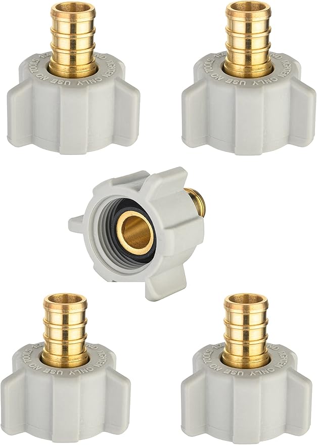5PC EFIELD Pex 1/2" Pex X 1/2" Female NPT Swivel Adapter Crimp Fittings | by EFIELDPEXTUBING