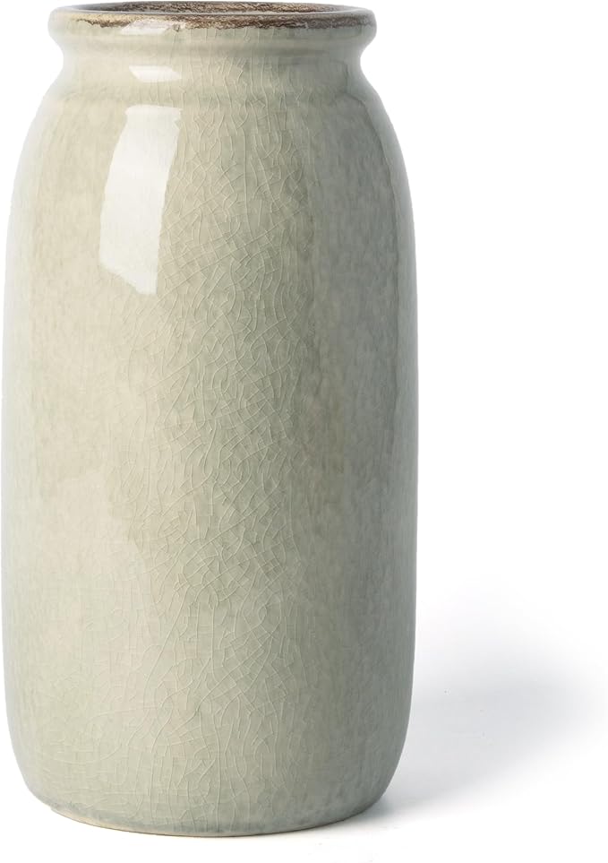 VICTOR & TERESA Rustic Large Green Vase - Image 7