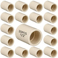 20 Pcs 1/2 Inch CPVC Pipe Coupling PVC Fittings Slip to Slip Socket Adapter by Sasylvia