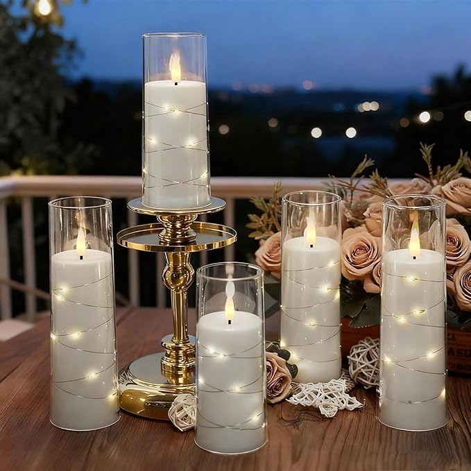 Raycare 7 Pack Flameless Battery Operated Pillar Candles - Image 2