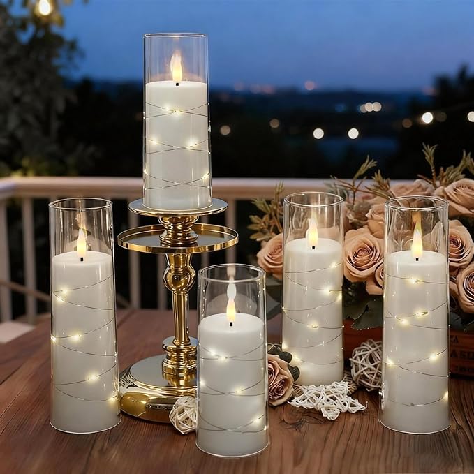 Raycare 9 Pcs Flameless Battery Operated Pillar Candles - Image 2