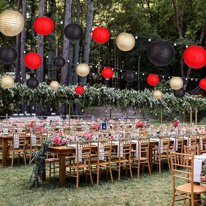 Paper Lanterns Decorative, Round Hanging Paper Lanterns Decorations - Image 7