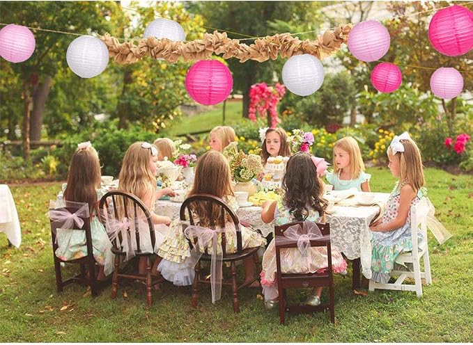24pcs Hanging Round Paper Lanterns - Image 4