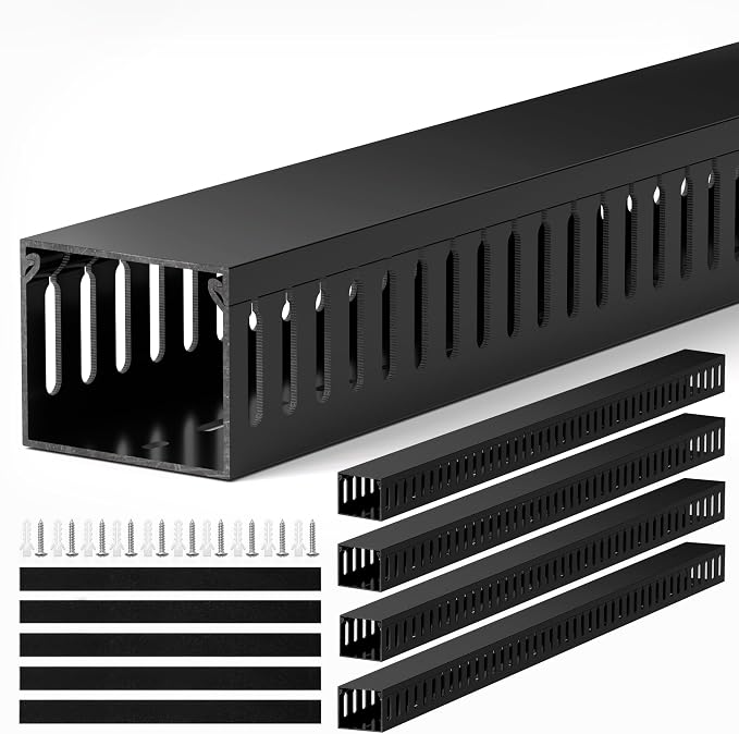 ZhiYo 2"H x 2.4"W Cable Management Raceway, 95in Under Desk Channel, 23.6in Each by ZhiYo