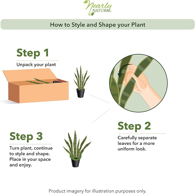 Nearly Natural 35 in Artificial Sansevieria Plant - Image 4