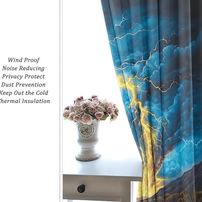 Fantasy Lightning Road Blackout Curtains - Image 6