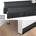 Hushee 2 Pack 48 Inches Brush Door Sweep by Hushee