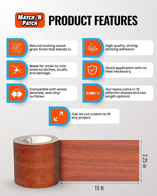 MATCH 'N PATCH Wood Grain Repair Tape - Image 2