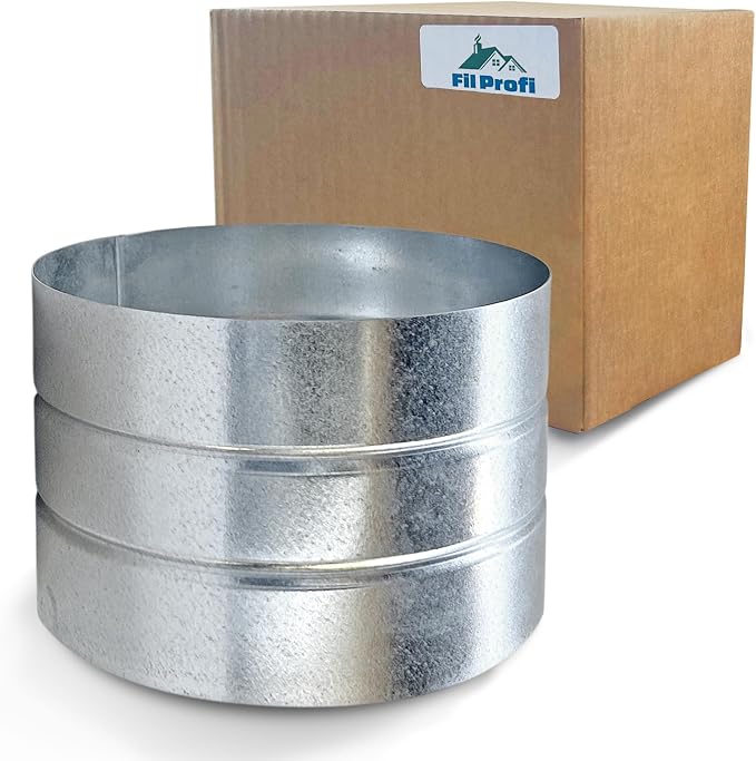 Outside-Fit. 3 Inch Diameter. Round Duct Coupling Sleeve, Galvanized Steel — by Unknown