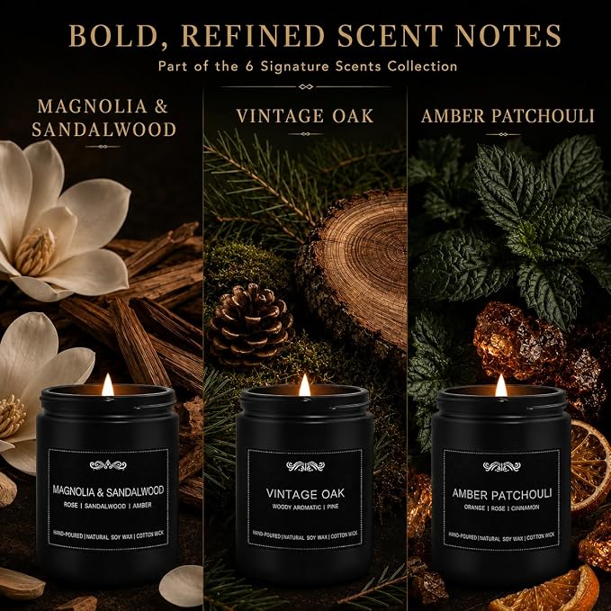 6 Pack Candles for Home Scented Aromatherapy Candles Gifts Set for Mens - Image 3